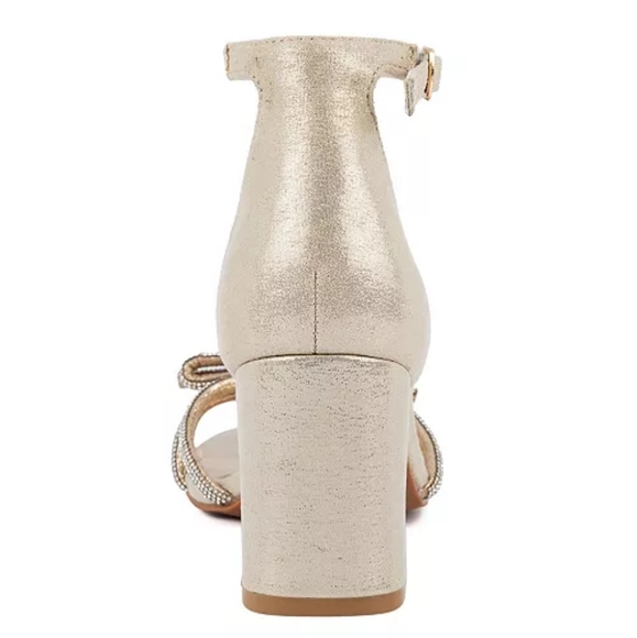 SUGAR Pale Gold Chunky Heels - Picture 3 of 7